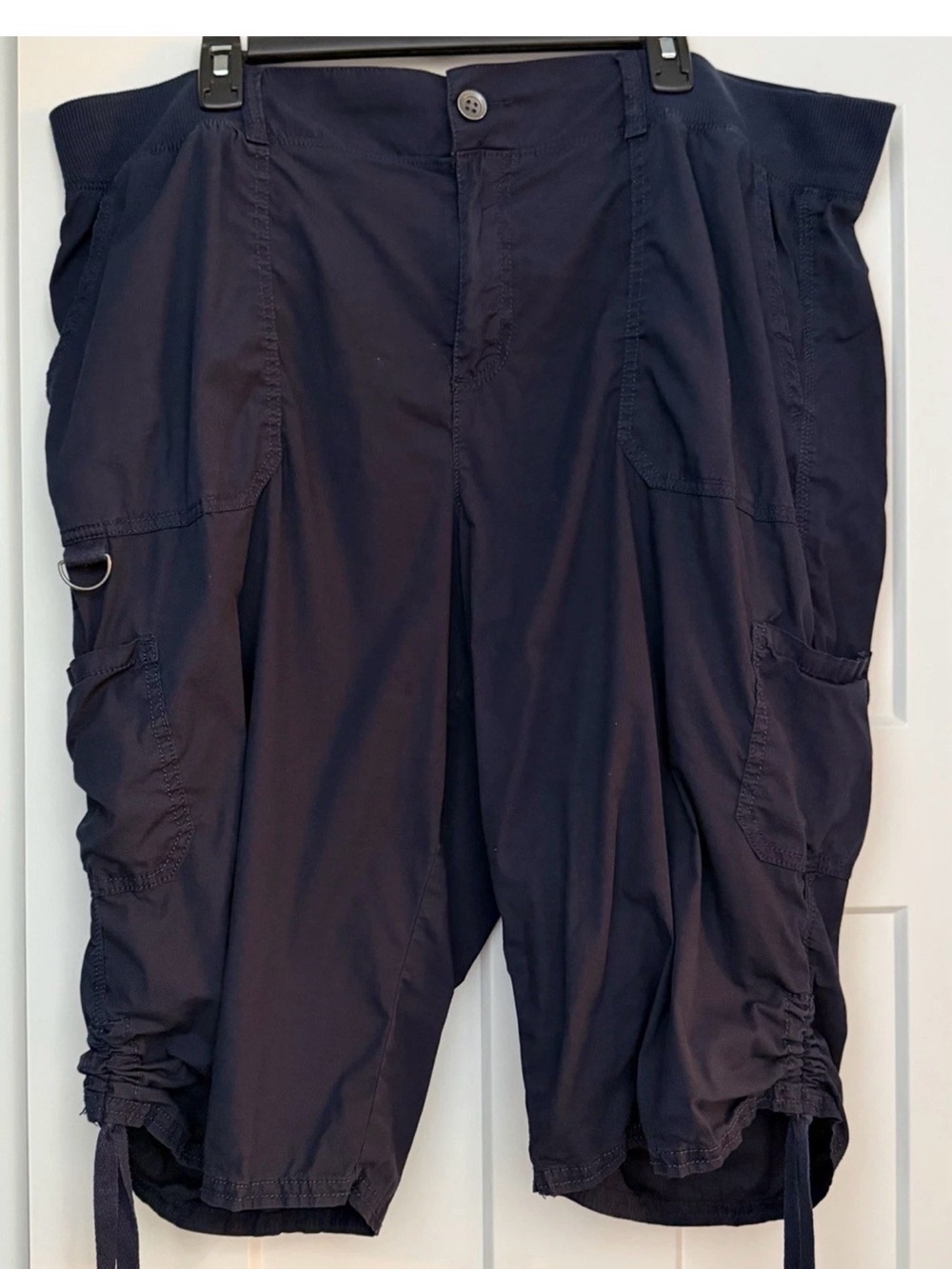 Womens Plus EVRI Capri Skimmer Pants, Size 20 EUC Blue Pockets, Stretch